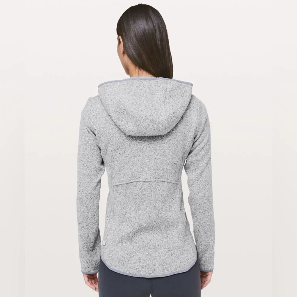 Lululemon Athletica Heathered Gray Half-Zip Hoodie - Picture 2 of 11